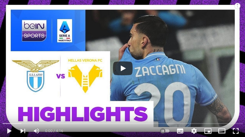 คลิปไฮไลท์  ลาซิโอ 1 - 0 เวโรน่า | 27.04.2024