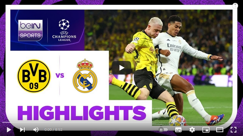 คลิปไฮไลท์  โบรุสเซีย ดอร์ทมุนด์ 0 - 2 เรอัล มาดริด | 01.06.2024