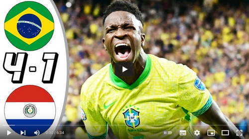 คลิปไฮไลท์  ปารากวัย 1 - 4 บราซิล | 28.06.2024