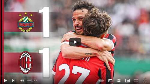 คลิปไฮไลท์  ราปิด เวียนนา 1 - 1 เอซี มิลาน | 20.07.2024