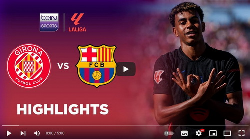 คลิปไฮไลท์  คิโรน่า 1 - 4 บาร์เซโลน่า | 15.09.2024