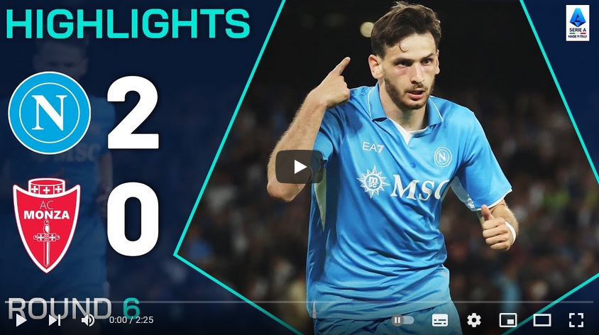คลิปไฮไลท์  นาโปลี 2 - 0 มอนซ่า 1912 | 29.09.2024