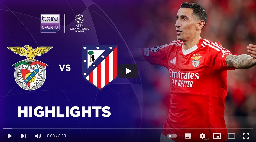 คลิปไฮไลท์  เบนฟิก้า 4 - 0 แอตเลติโก้ มาดริด | 02.10.2024