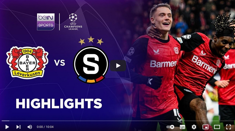 คลิปไฮไลท์ ไบเออร์  เลเวอร์คูเซ่น 2 - 0 สปาร์ตาปราก | 29.01.2025