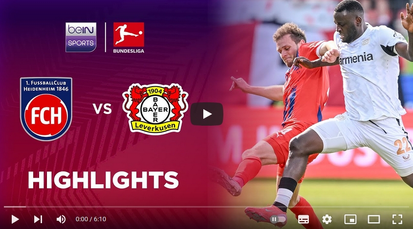 คลิปไฮไลท์  ไฮน์เดนเฮลม์ 0 - 1 ไบเออร์  เลเวอร์คูเซ่น | 05.04.2025