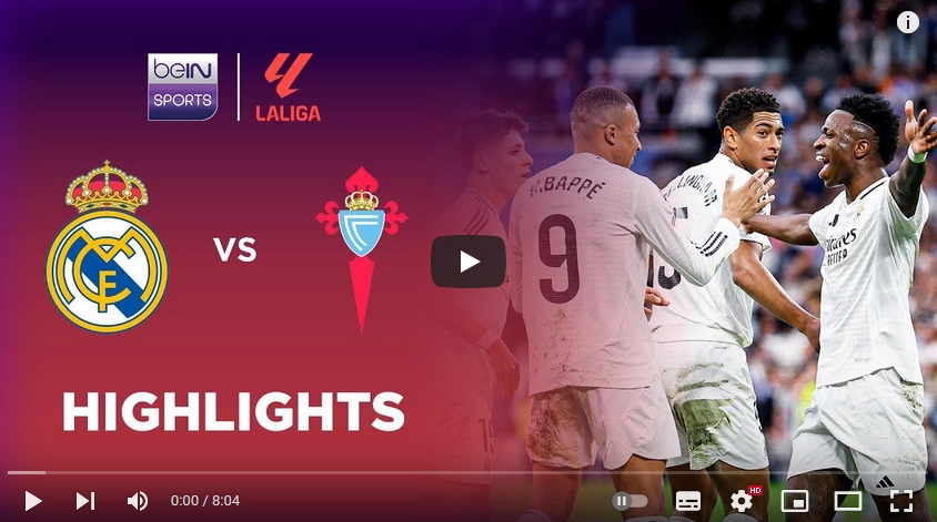 คลิปไฮไลท์  เรอัล มาดริด 3 - 2 เซลต้า บีโก้ | 04.05.2025