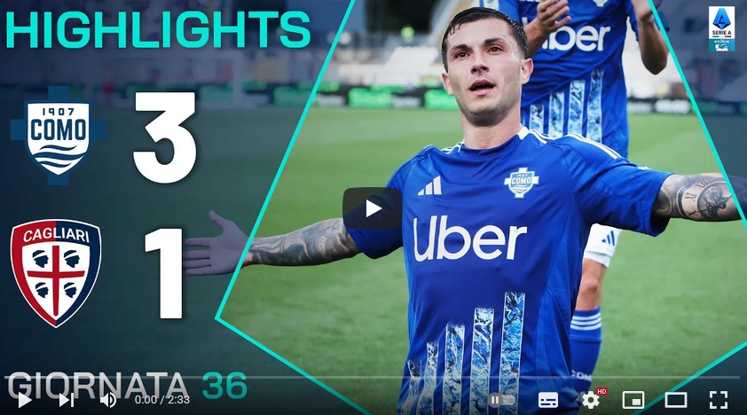 คลิปไฮไลท์  โคโม 3 - 1 กาญารี่ | 10.05.2025