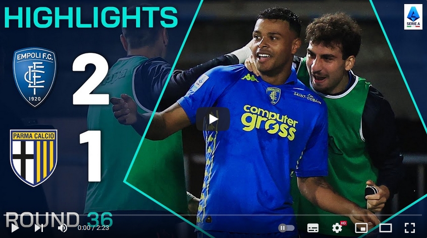 คลิปไฮไลท์  เอ็มโปลี 2 - 1 ปาร์ม่า | 10.05.2025