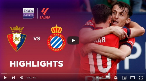 คลิปไฮไลท์  โอซาซูน่า 2 - 0 เอสปันญ่อล | 18.05.2025